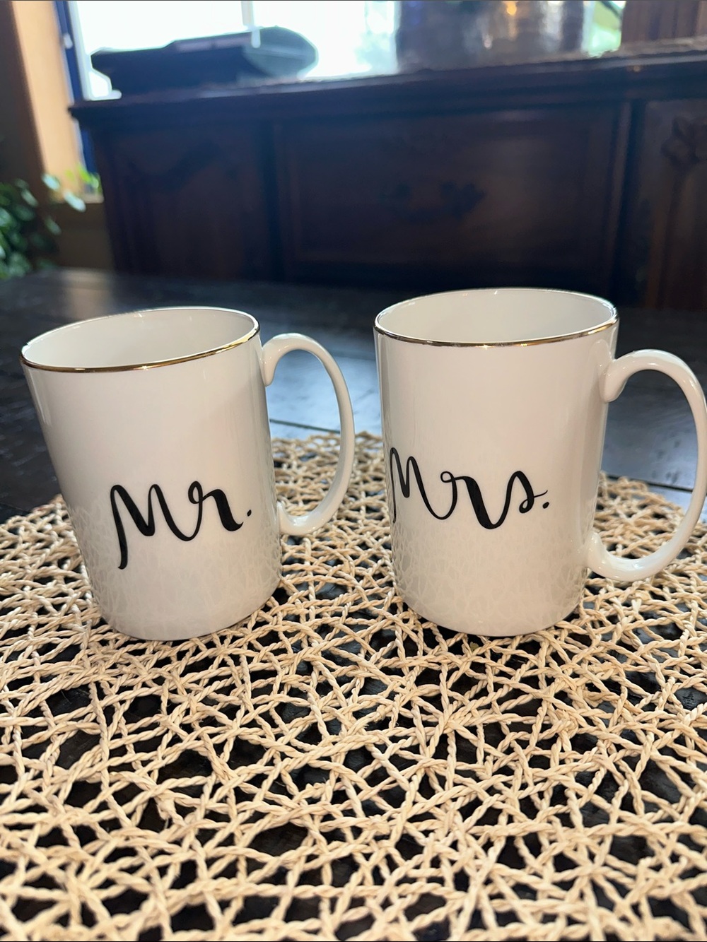 Mr. & Mrs coffee mugs Lenox X Kate spade